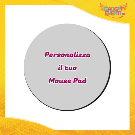 Mouse Pad Tondo Personalizzato con Foto Testi e Immagini Tappetino PC per casa e ufficio Gadget Eventi