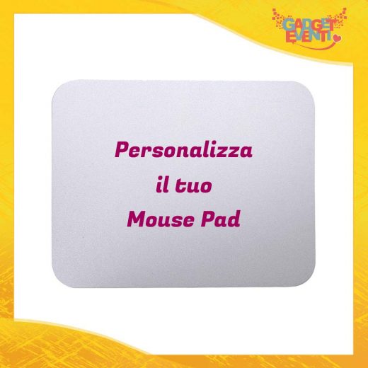Mouse Pad Rettangolare Personalizzato con Foto Testi e Immagini Tappetino PC per casa e ufficio Gadget Eventi