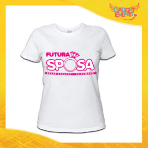 T-Shirt Addio al Nubilato Donna Maglietta "Futura Sposa Anello" Gadget Eventi