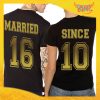 T-Shirt Coppia Retro Maglietta "Married Since Oro" Gadget Eventi