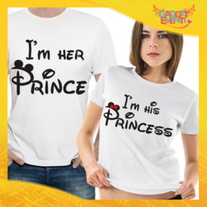 T-Shirt Coppia Maglietta "I'm Her Prince" Gadget Eventi