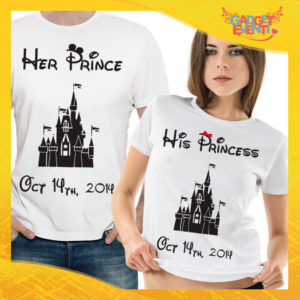 T-Shirt Coppia Maglietta "I'm Her Prince Castello" Gadget Eventi