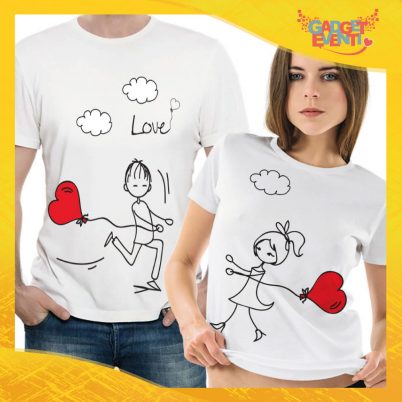 T-Shirt Coppia Maglietta "Palloncino Love" Gadget Eventi
