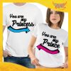 T-Shirt Coppia Maglietta "You are my Princess Freccia" Gadget Eventi