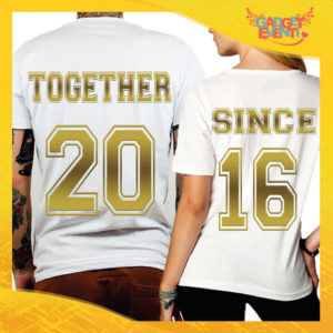 T-Shirt Coppia Retro Maglietta "Together Since Oro" Gadget Eventi