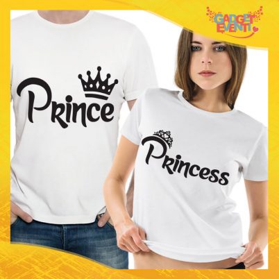 T-Shirt Coppia Maglietta "Prince and Princess Corona" Gadget Eventi