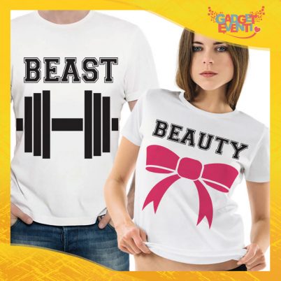 T-Shirt Coppia Maglietta "Beast and Beauty" Gadget Eventi
