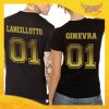 T-Shirt Coppia Retro Maglietta "Lancillotto and Ginevra Oro" Gadget Eventi