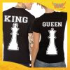 T-Shirt Coppia Retro Maglietta "King and Queen Scacchi" Gadget Eventi