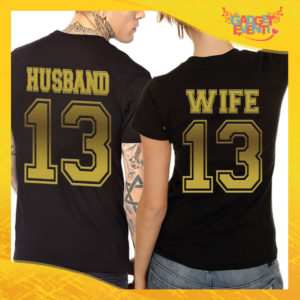 T-Shirt Coppia Retro Maglietta "Husband and Wife Oro" Gadget Eventi