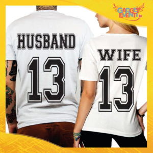 T-Shirt Coppia Retro Maglietta "Husband and Wife" Gadget Eventi