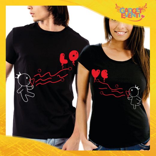 T-Shirt Coppia Maglietta "Bolle di Sapone Love" Gadget Eventi