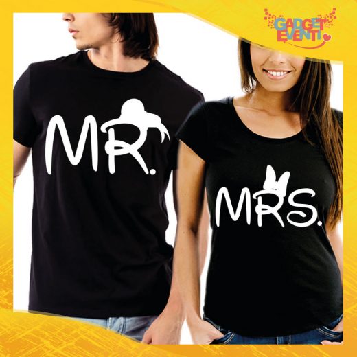 T-Shirt Coppia Maglietta "Mr and Mrs" Gadget Eventi