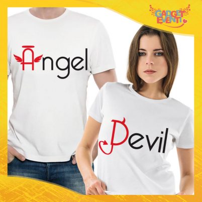 T-Shirt Coppia Maglietta "Angel and Devil" Gadget Eventi