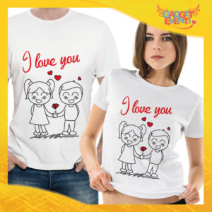 T-Shirt Coppia Maglietta "I Love You" Gadget Eventi