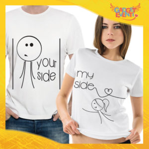 T-Shirt Coppia Maglietta "Your Side My Side" Gadget Eventi