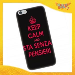 Cover Smartphone "Keep Kalm and sta senza pensier Rosso Nero" Gadget Eventi
