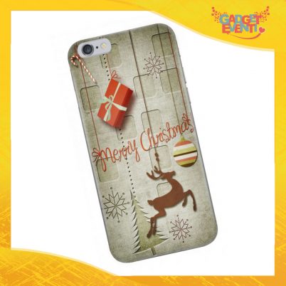 Cover Smartphone Natale Cellulare Tablet "Merry Christmas con renna" Gadget Eventi