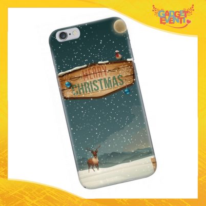 Cover Smartphone Natale Cellulare Tablet "Renna Merry Christmas" Gadget Eventi