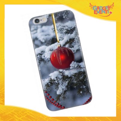 Cover Smartphone Natale Cellulare Tablet "Pallina da Addobbo con Neve" Gadget Eventi
