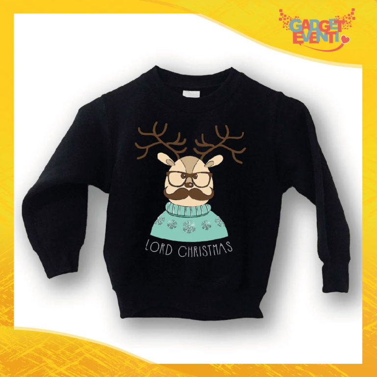 Felpa Natalizia Bambino Personalizzata Lord Christmas Rudolf Gadget Eventi 