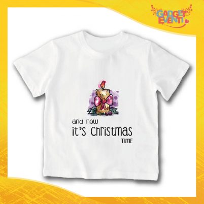 T-Shirt Bimbo Maglietta Natale "Candela Christmas Time" Gadget Eventi