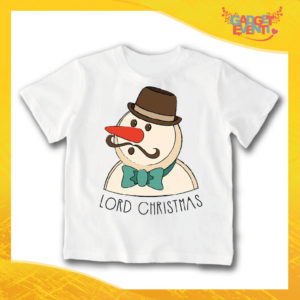 T-Shirt Bimbo Maglietta Natale "Lord Christmas Pupazzo di Neve" Gadget Eventi