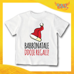 T-Shirt Bimbo Maglietta Natale "Babbo Natale Doje regali" Gadget Eventi