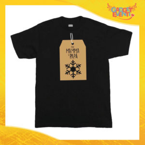 T-Shirt Bimbo Maglietta Natale "Fiocco di Neve Per Mamma e Papà" Gadget Eventi