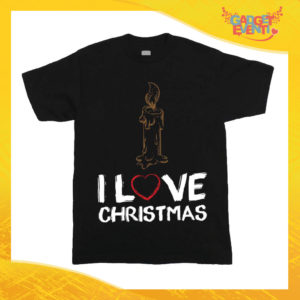 T-Shirt Bimbo Maglietta Natale "Candela I Love Christmas" Gadget Eventi