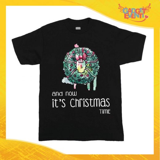 T-Shirt Bimbo Maglietta Natale "Ghirlanda Christmas Time" Gadget Eventi