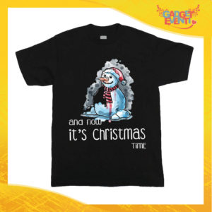 T-Shirt Bimbo Maglietta Natale "Pupazzo Christmas Time" Gadget Eventi