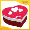 Scatola a Cuore Rosso Scuro San Valentino Love "Hearts ti amo" Gadget Eventi