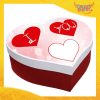 Scatola a Cuore Rosso Scuro San Valentino Love "Heart Love You" Gadget Eventi