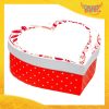 Scatola a Cuore Rosso Chiaro Pois San Valentino Love "Big white heart" Gadget Eventi