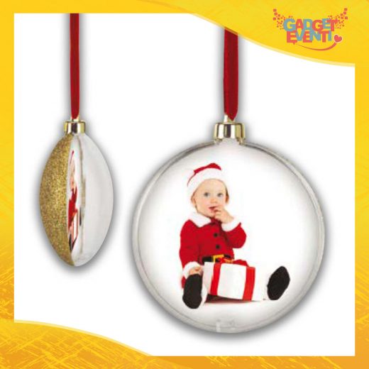 Appendino Natale Addobbo Natalizio con foto personalizzabile "Palla di Natale" Gadget Eventi
