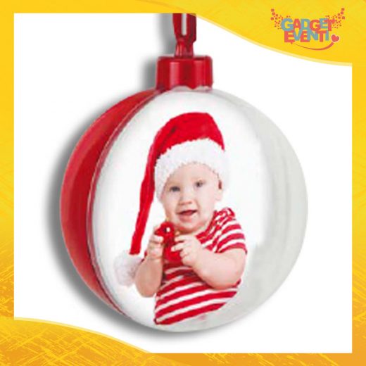 Appendino Natale Addobbo Natalizio con foto personalizzabile "Palla di Natale" Gadget Eventi