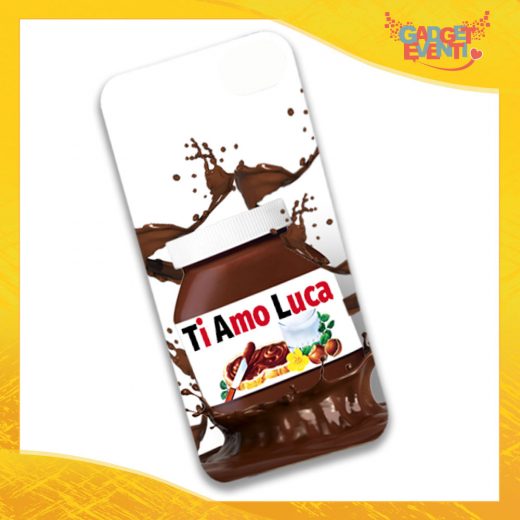 Cover Smartphone Cellulare Tablet "Ti Amo con Nome Personalizzato Cioccolato" San Valentino Gadget Eventi