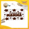 Telo Mare Bianco Personalizzato "Ti Voglio Bene Mamma Stelline" Festa della Mamma Gadget Eventi