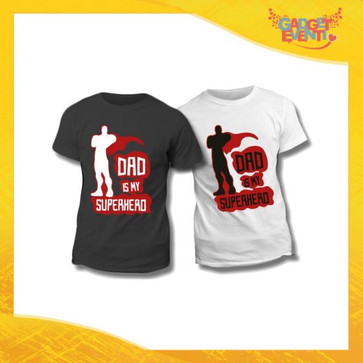 Maglietta T-Shirt Regalo Festa del Papà "Dad is My Superhero" Gadget Eventi