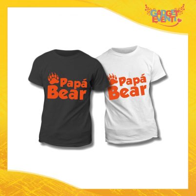 Maglietta T-Shirt Regalo Festa del Papà "Papà Bear Impronta" Gadget Eventi