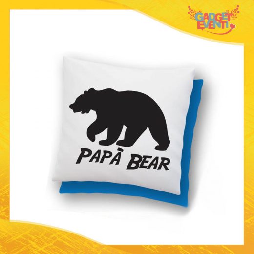 Cuscino Quadrato "Papà Bear Orso" Idea Regalo Festa del Papà Gadget Eventi