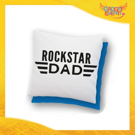 Cuscino Quadrato "Rockstar Dad" Idea Regalo Festa del Papà Gadget Eventi