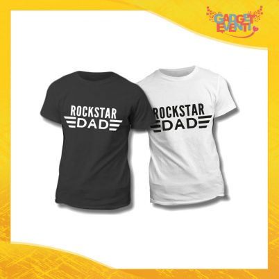 Maglietta T-Shirt Regalo Festa del Papà "Rockstar Dad" Gadget Eventi