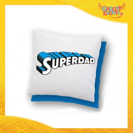 Cuscino Quadrato "Super Dad Scritta" Idea Regalo Festa del Papà Gadget Eventi