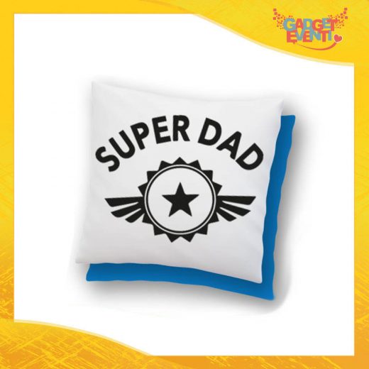 Cuscino Quadrato "Super Dad Stella" Idea Regalo Festa del Papà Gadget Eventi