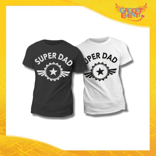 Maglietta T-Shirt Regalo Festa del Papà "Super Dad Stella" Gadget Eventi