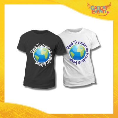 Maglietta T-Shirt Regalo Festa del Papà "Un Mondo di Bene" Gadget Eventi