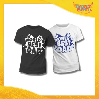 Maglietta T-Shirt Regalo Festa del Papà "World's Best Dad" Gadget Eventi
