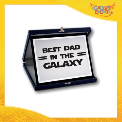 Targa Decorativa "Best Dad Galaxy" Idea Regalo Festa del Papà Gadget Eventi